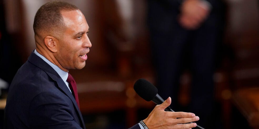 House Minority Leader Hakeem Jeffries says Democrats will offer 'maturity over Mar-a-Lago' — a dig at Trump's influence over the GOP