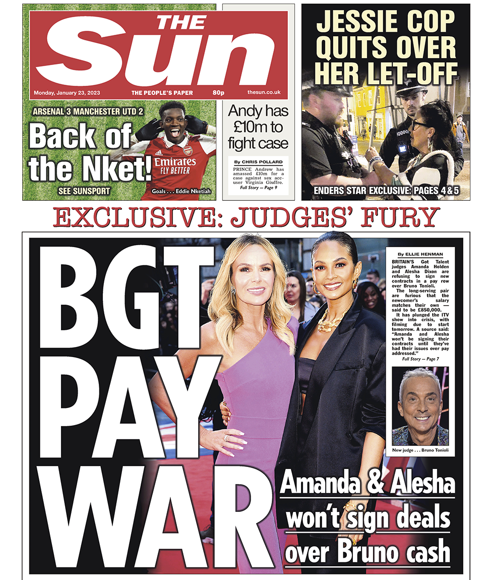 Newspaper headlines: Johnson fake loan claims in exchange for appointing BBC boss and 'BGT pay war'