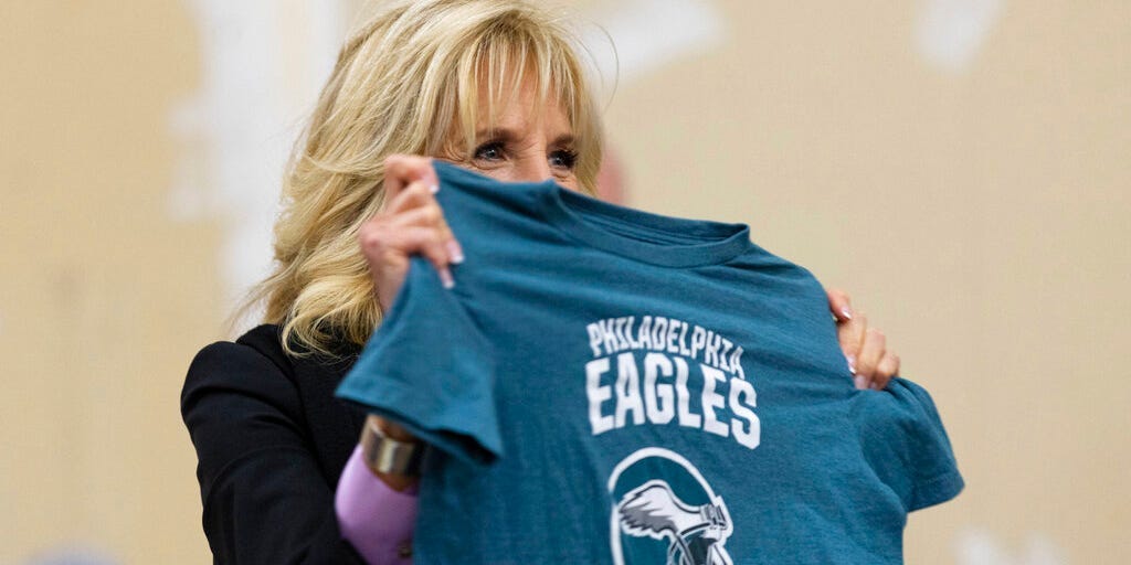 President Biden says he'd be 'sleeping alone' if he wasn't a Philadelphia Eagles fan alongside his 'Philly girl' wife, Jill Biden