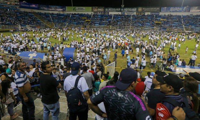 At least 12 people dead after crowd crush at football stadium in El Salvador